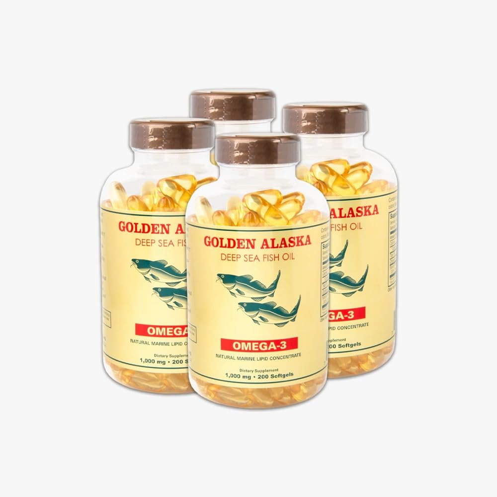 Nu Health Alaska Deep Sea Omega-3 bottle showing label for heart health support