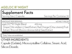 Nu Skin ageLOC R2 Night capsules highlight energy and mental clarity benefits.