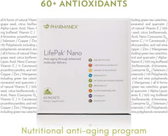 Nu Skin Pharmanex LifePak Nano label detail, comprehensive nutrient information at a glance.