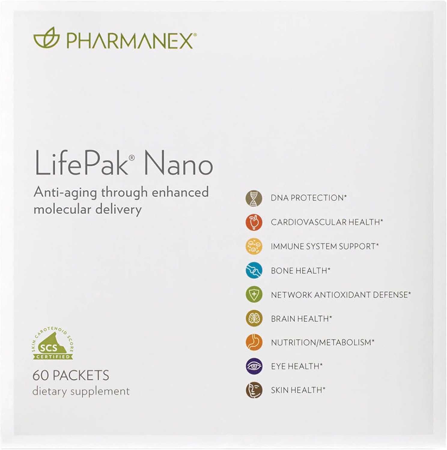 Nu Skin Pharmanex LifePak Nano front pack for on-the-go daily energy support.