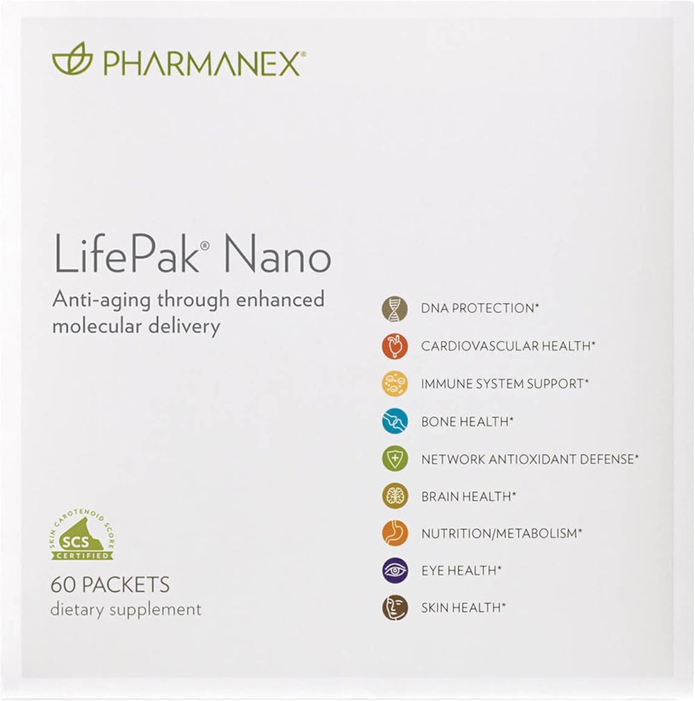Nu Skin Pharmanex LifePak Nano front pack for on-the-go daily energy support.