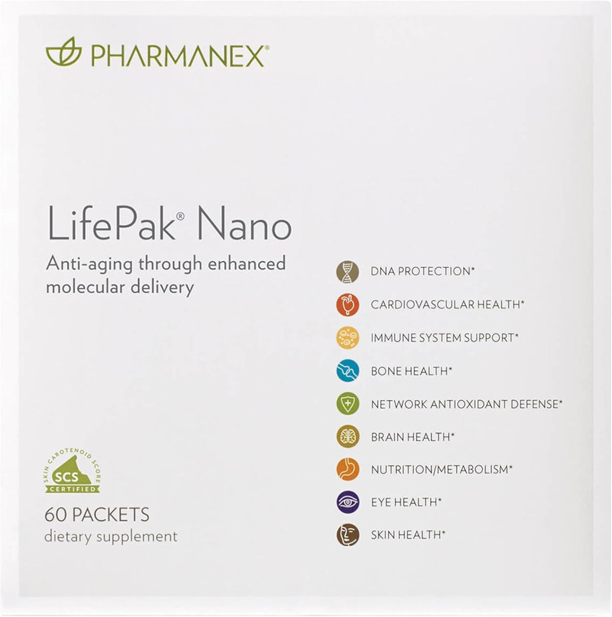 Nu Skin Pharmanex LifePak Nano front pack for on-the-go daily energy support.