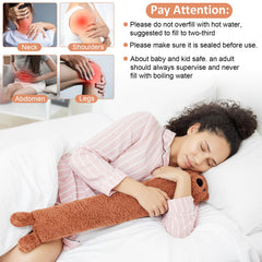 Nuanchu 82 cm bottle wrapping around neck for targeted warmth.