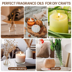 Nuanchu oils for candle making and personalized scents.
