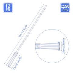 Nuanchu colon tips 15cm 12FR, clear tube, smooth insertion.
