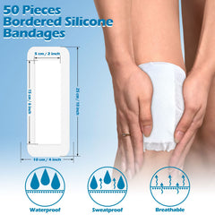 Nuanchu gauze wound care dressing with adhesive edge stays securely in place.
