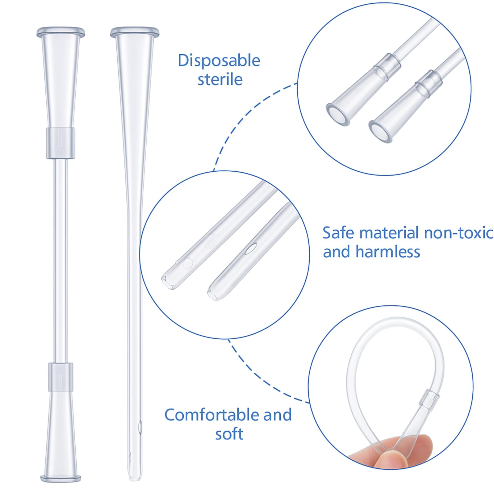 Nuanchu soft round-end enema tube reduces insertion resistance.