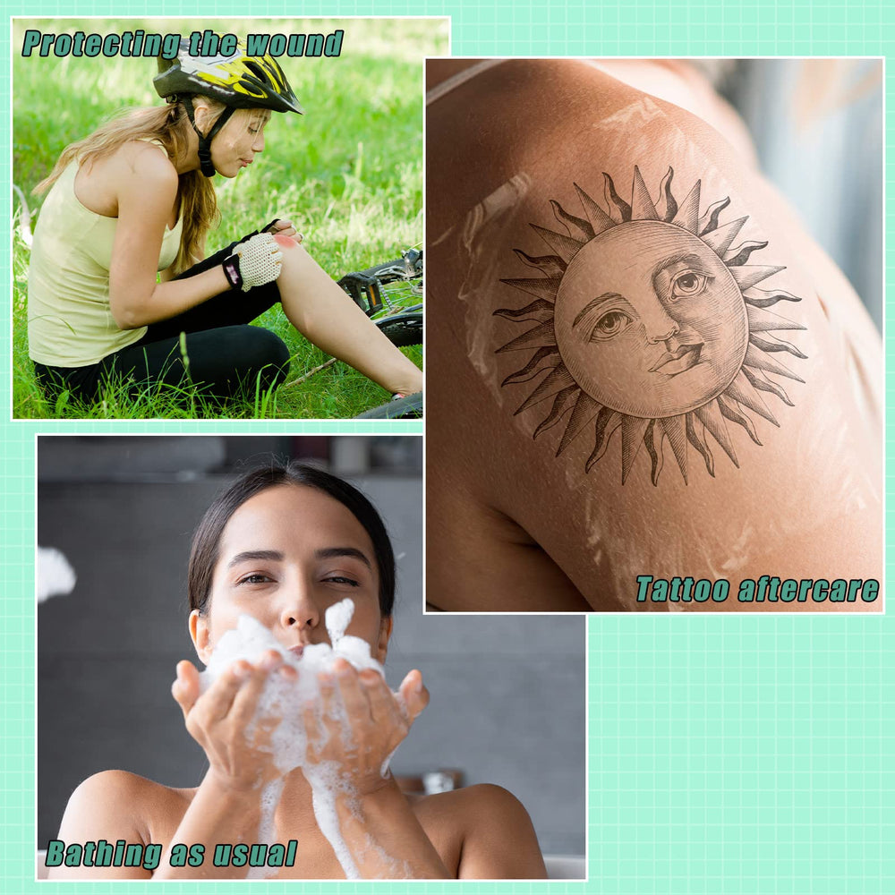 Nuanchu clear tattoo film wrap demonstrates transparent, skin-friendly wear.