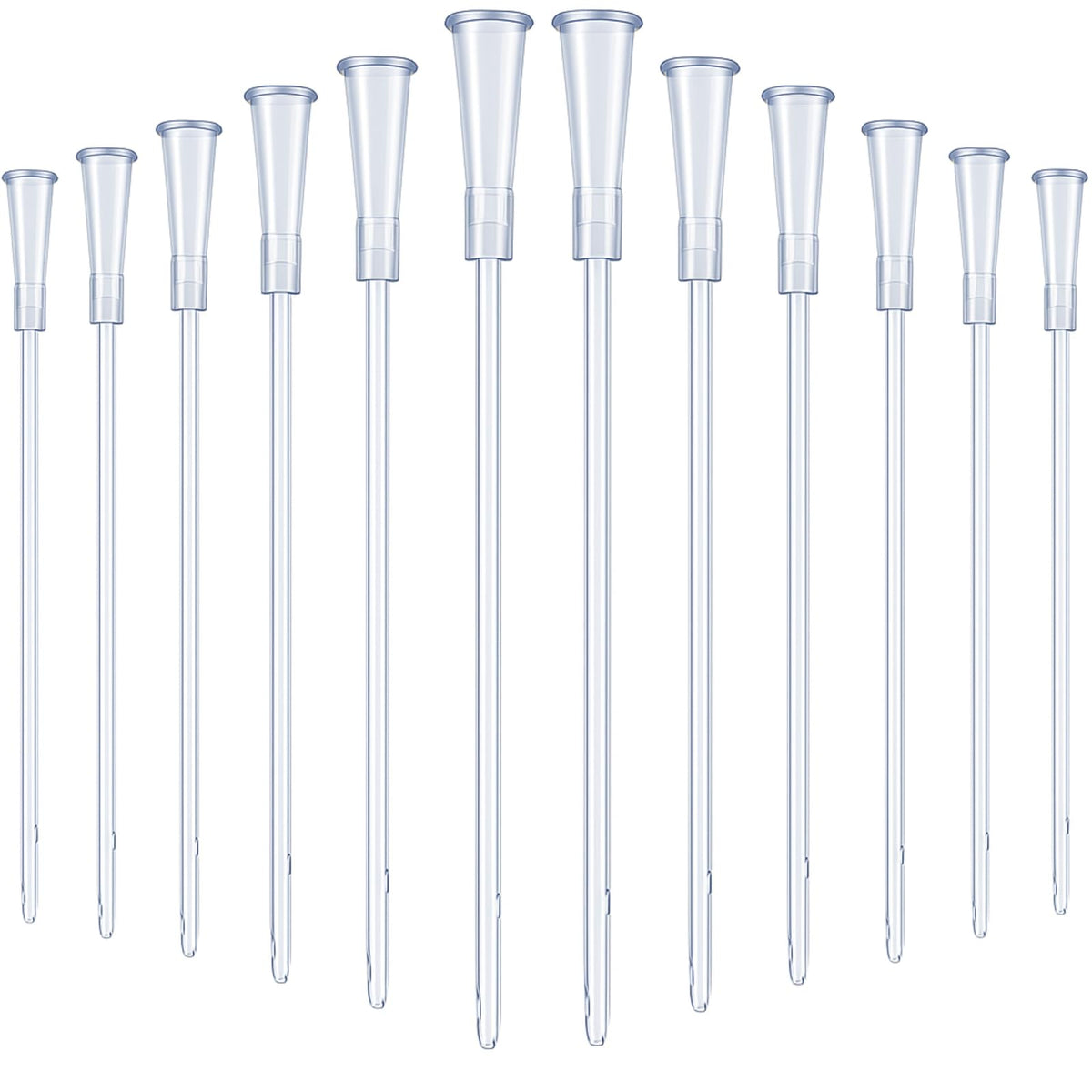Nuanchu white PVC replacement tube kit, top view, for easy compatibility with enema kits.