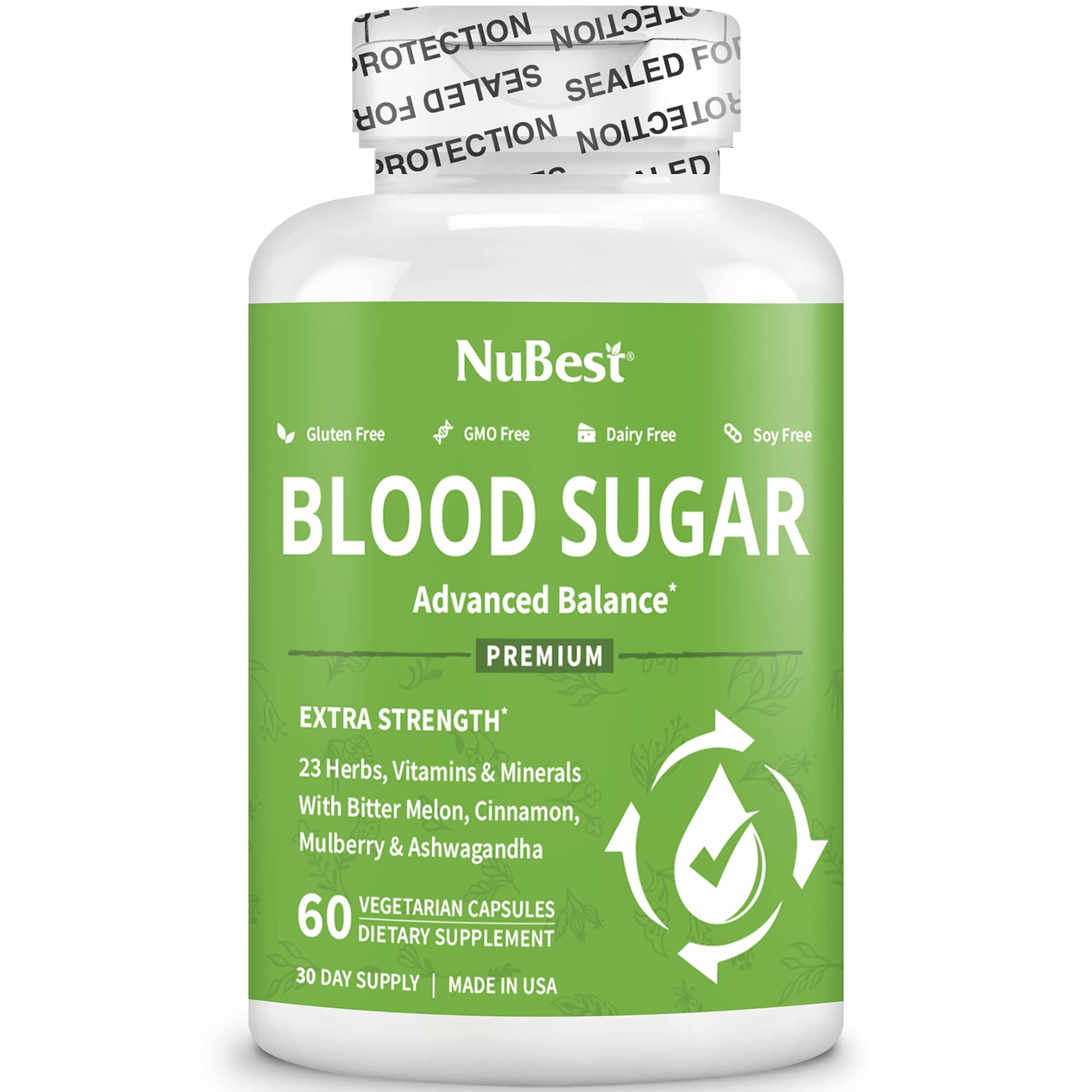 NuBest Blood Sugar Advanced Formula capsules ready for daily use and easy dosing.