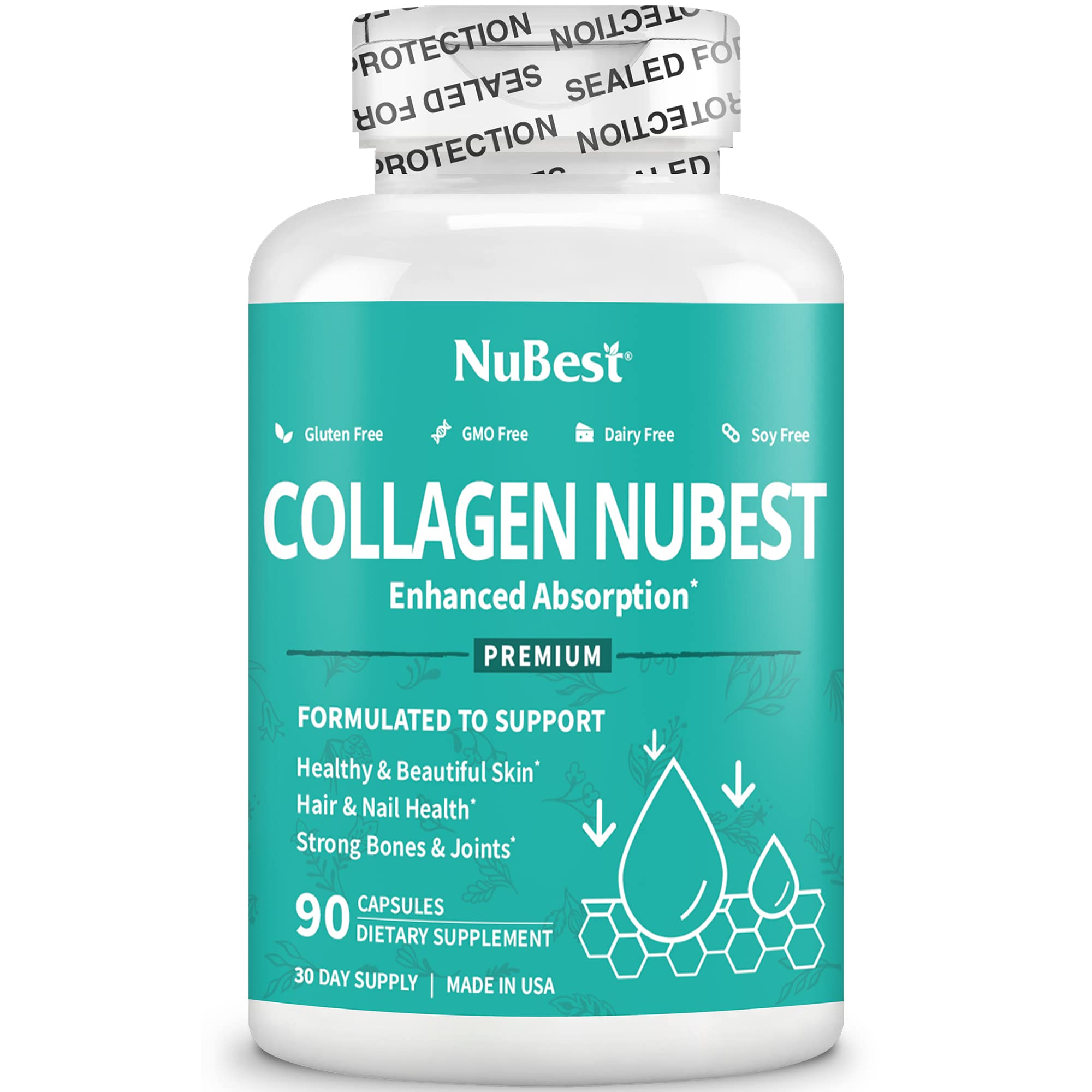 NuBest bottle illustrating bone and joint support potential