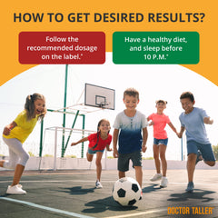 NuBest Doctor Taller Kids daily-use setup image suggests an easy home vitamin routine.