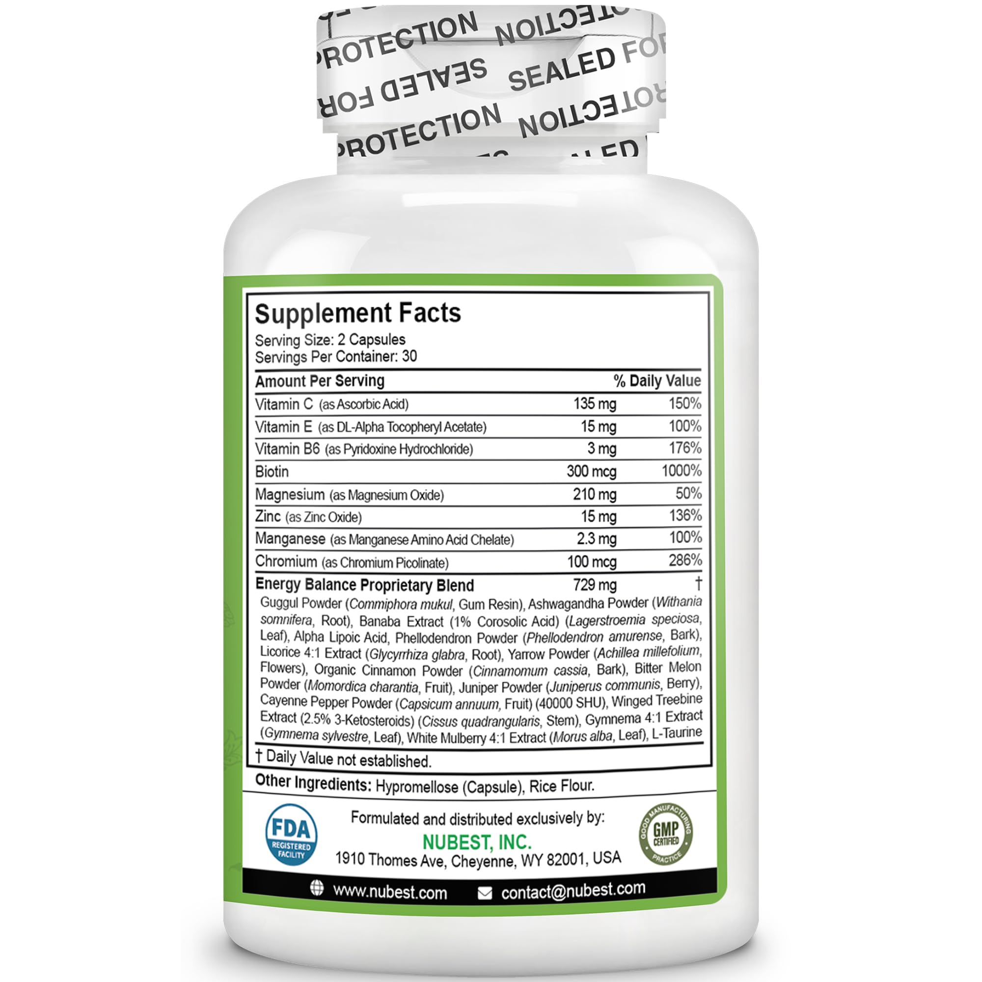 NuBest Made in USA label emphasizing manufacturing quality.