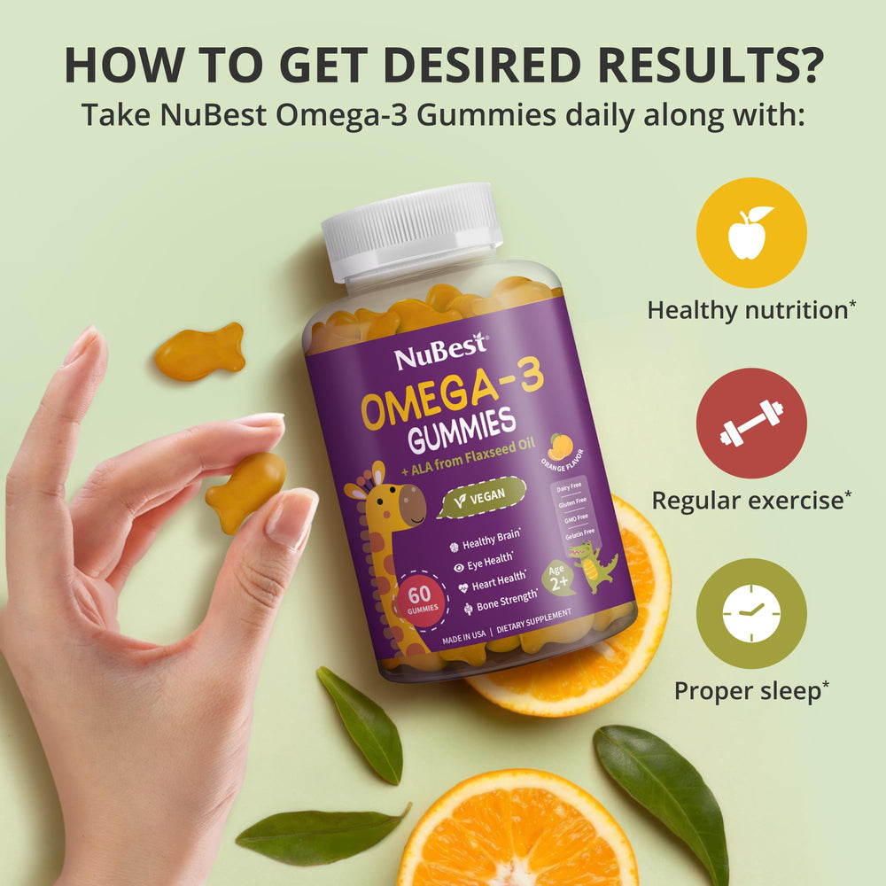 NuBest Omega-3 Gummies soft chews show a pleasant texture for easy daily intake.