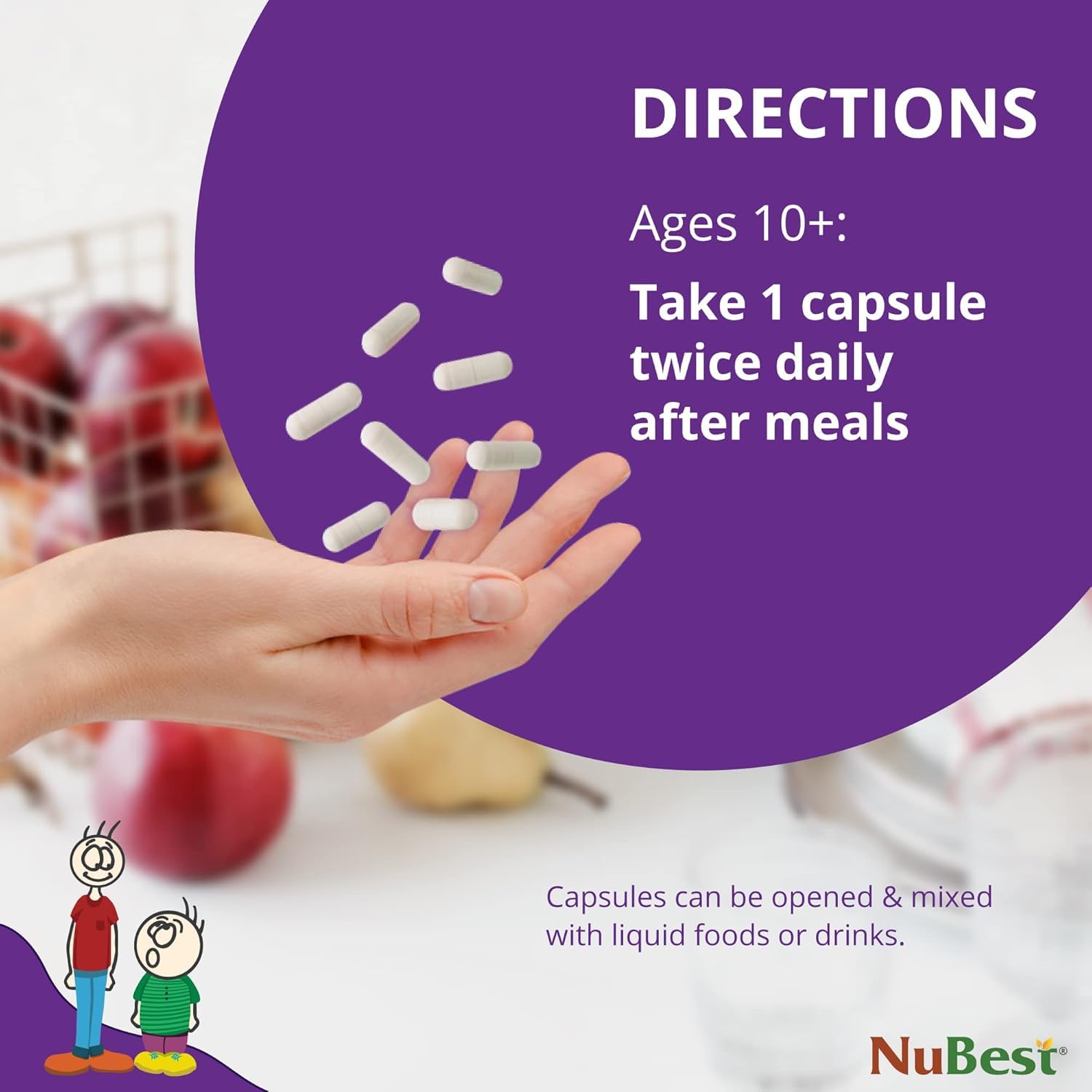NuBest Tall 10+ proprietary blend graphic emphasizes natural ingredients.
