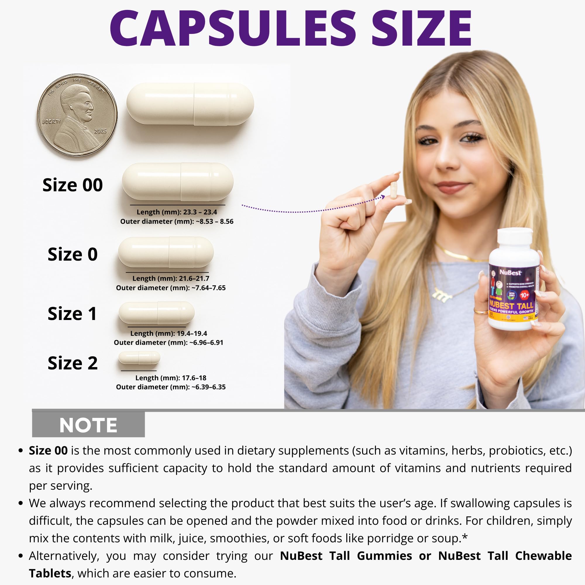 NuBest Tall 10+ made-in-USA facility label and packaging.