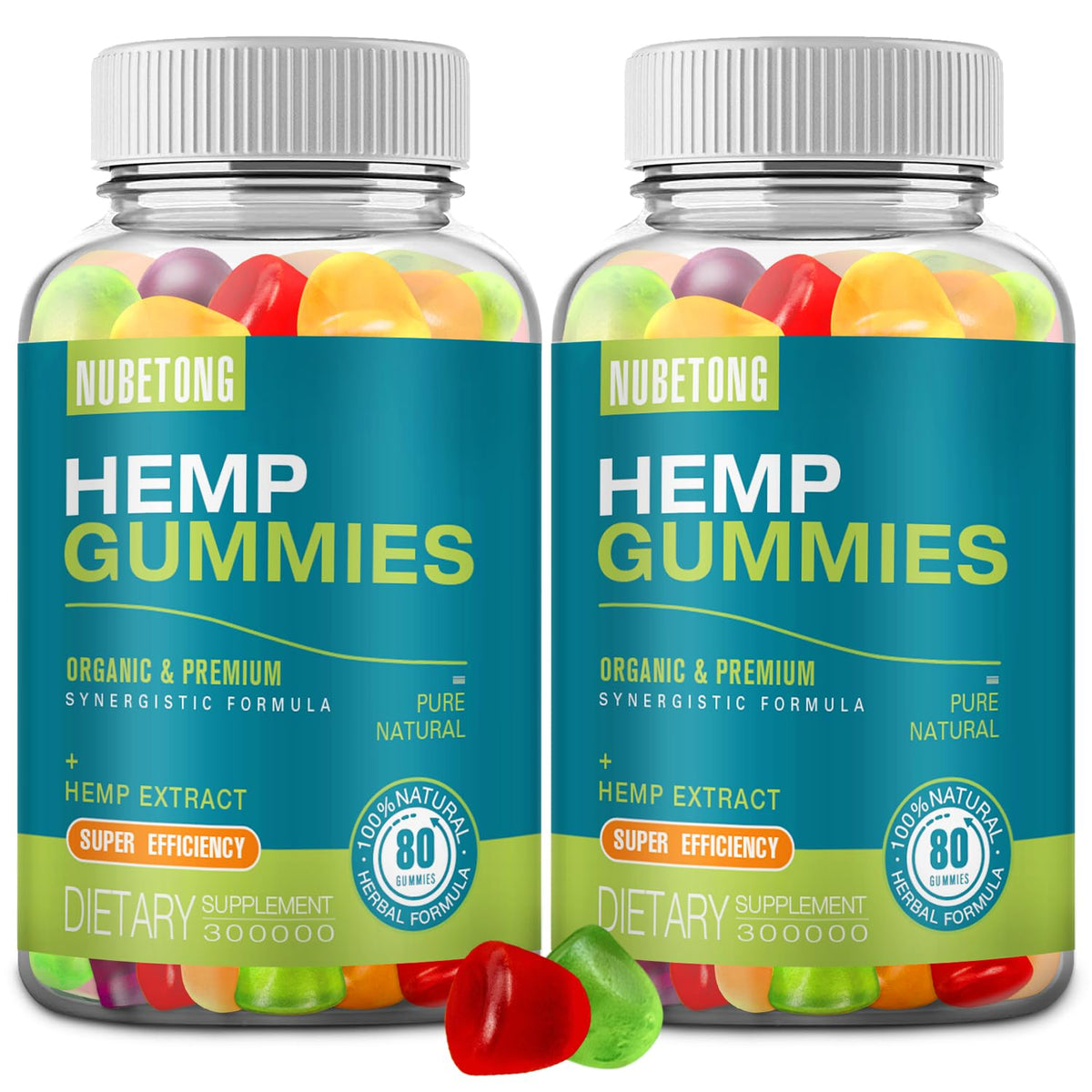 Nubetong hemp gummies pack front view for daily wellness