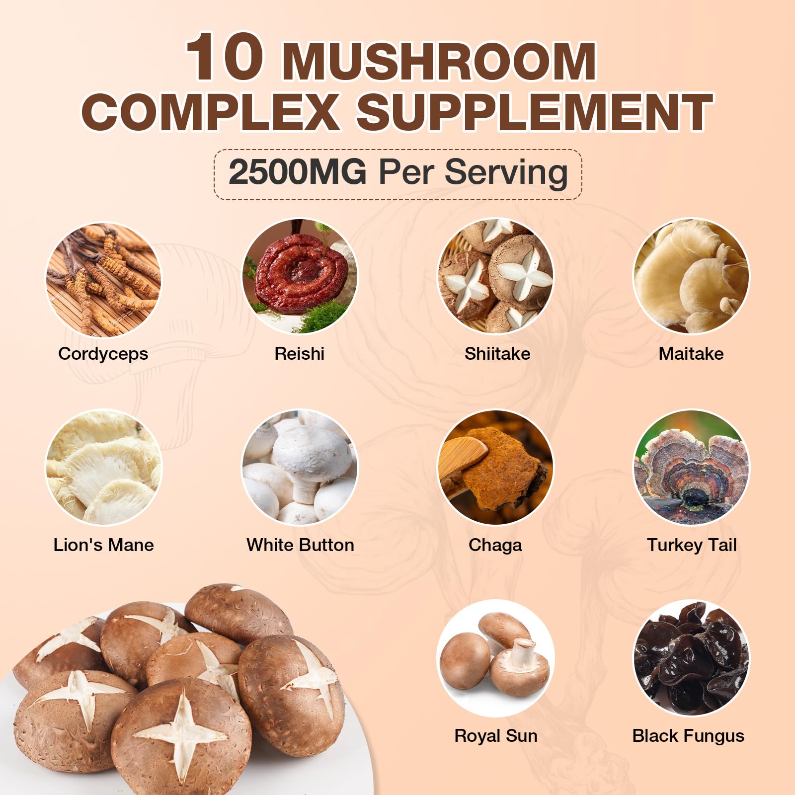 Nubetong Mushroom Gummies bottle front showing convenient daily supplement