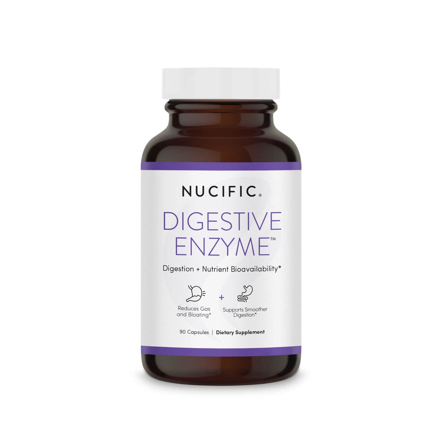 Nucific Digestive Enzyme Supplement bottle with capsules supports digestion and nutrient absorption.