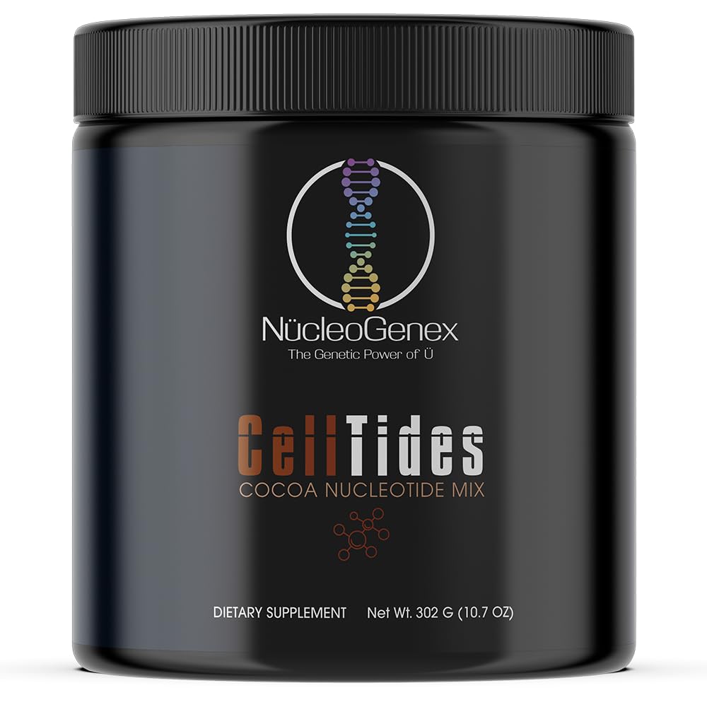 Nucleogenex CellTides cocoa flavor powder for daily digestive support and cellular balance