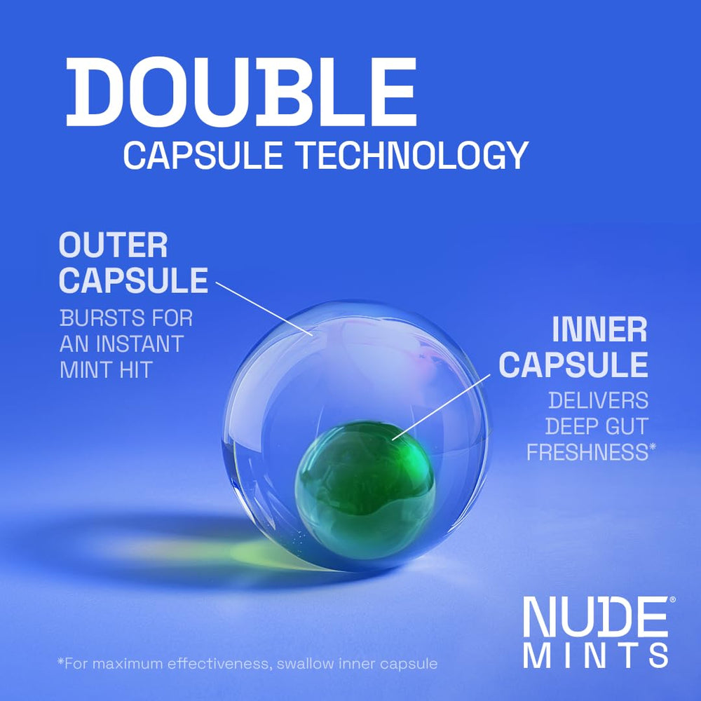 NUDE MINTS on-the-go case demonstrates portable breath protection during commutes