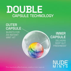 NUDE Mints travel-friendly mini-pack fits in pocket or purse
