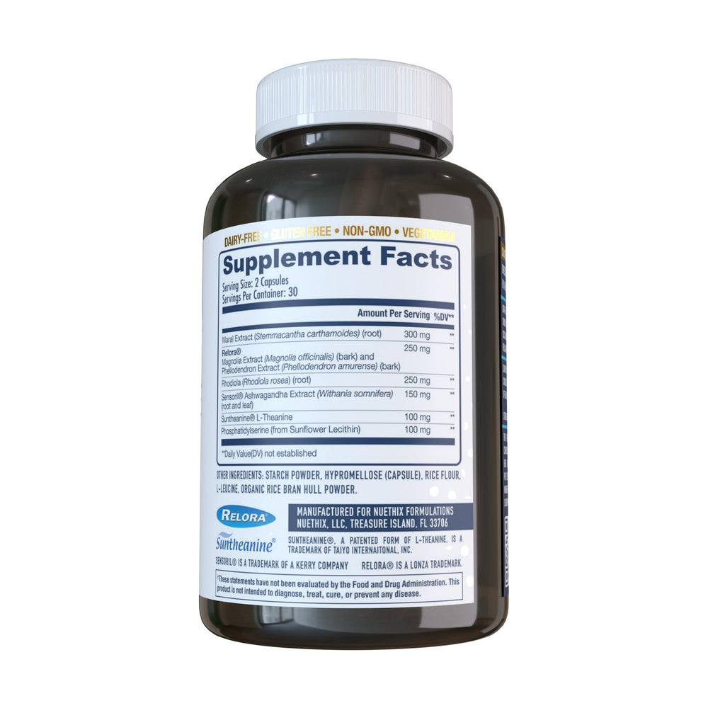 Cort-Eaze capsules close-up highlighting plant-based ingredients for relaxation