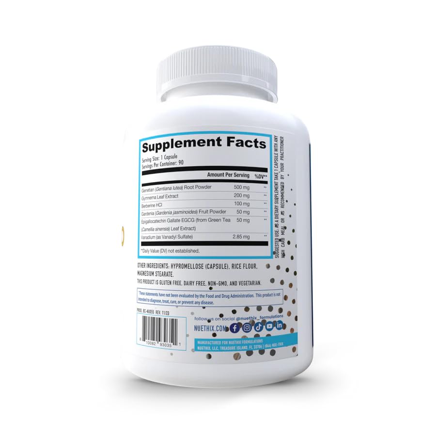 Capsules close-up highlighting berberine blend and nutrient partitioning.