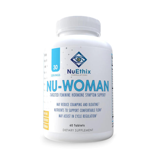 NuEthix Nu-Woman bottle front with emphasis on hormone support
