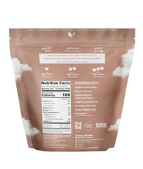 NUFYX Heavenly Protein Powder scoop dispensing into a shaker for a quick breakfast