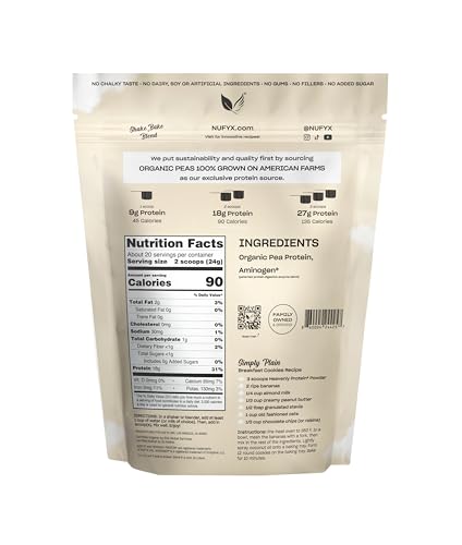 NUFYX Heavenly Protein Powder scoop highlighting creamy texture for quick smoothies.