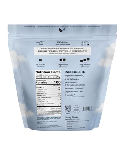 NUFYX Heavenly Protein Powder scoop-vanilla accompanies quick, tasty shakes.