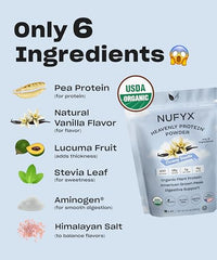 NUFYX packaging shows vegan and gluten-free certification.