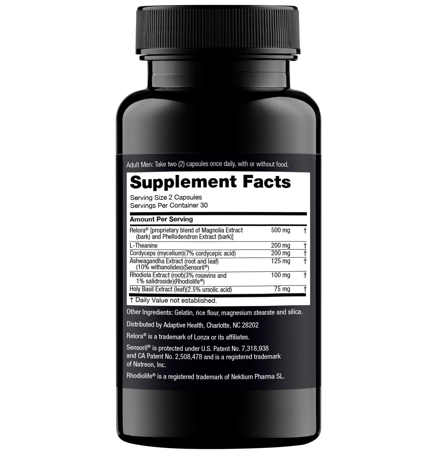 Nugenix Cortisol Control gluten-free formula supports clean daily supplementation.