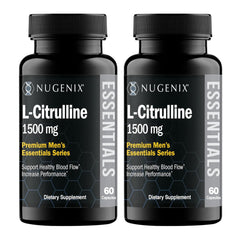 Nugenix Essentials L-Citrulline bottle-pour showing potential blood flow support during workouts