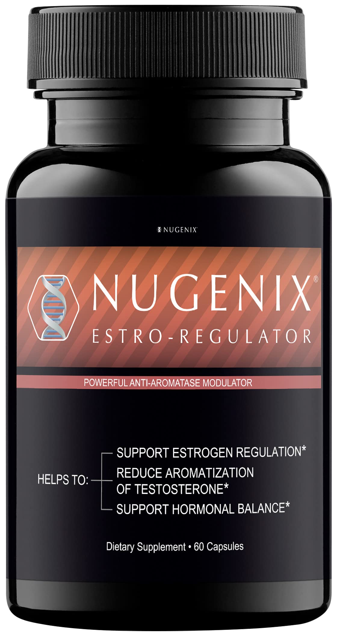 Nugenix Estro-Regulator bottle front view for daily vitality support