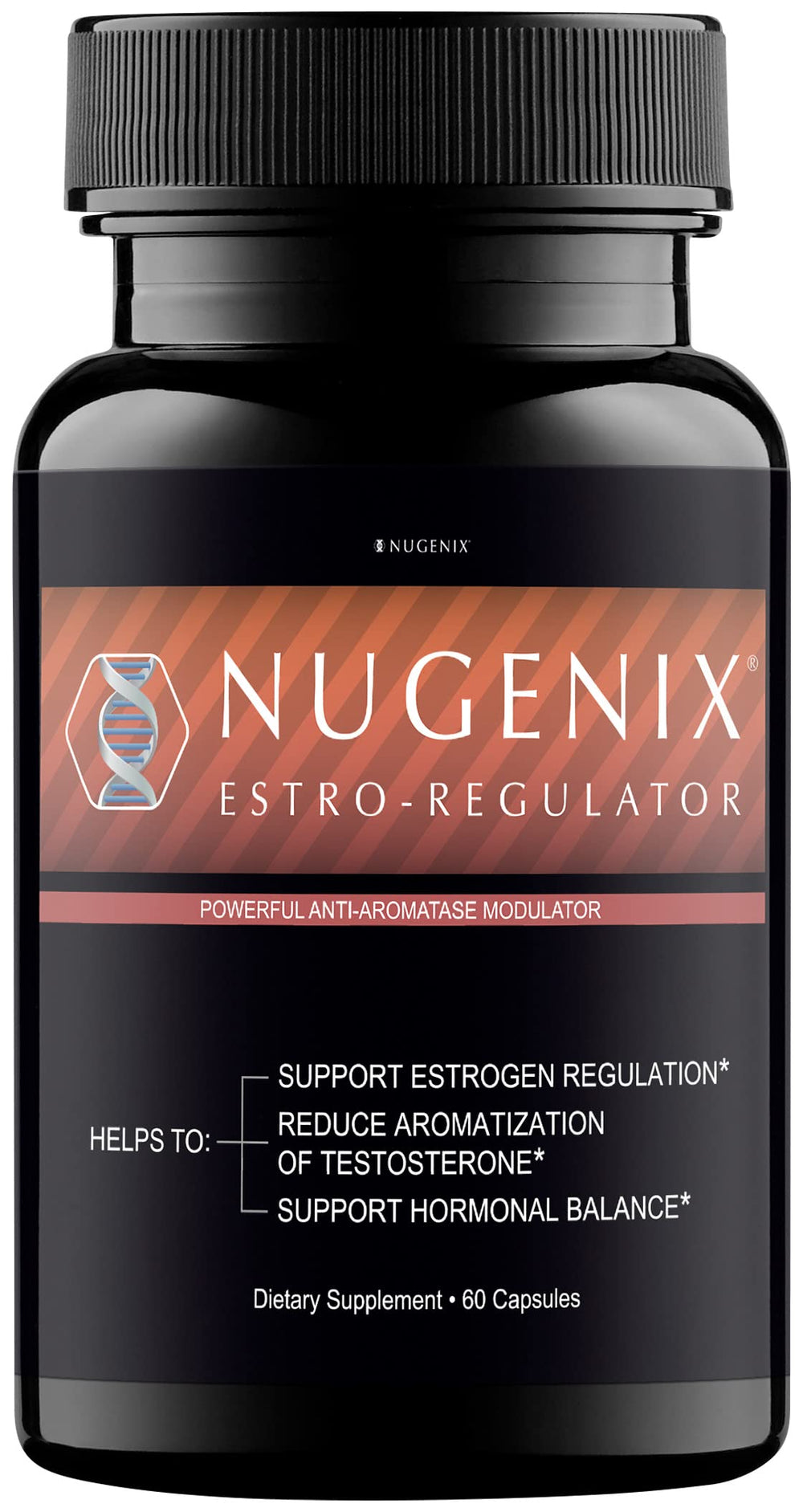 Nugenix Estro-Regulator bottle front view for daily vitality support