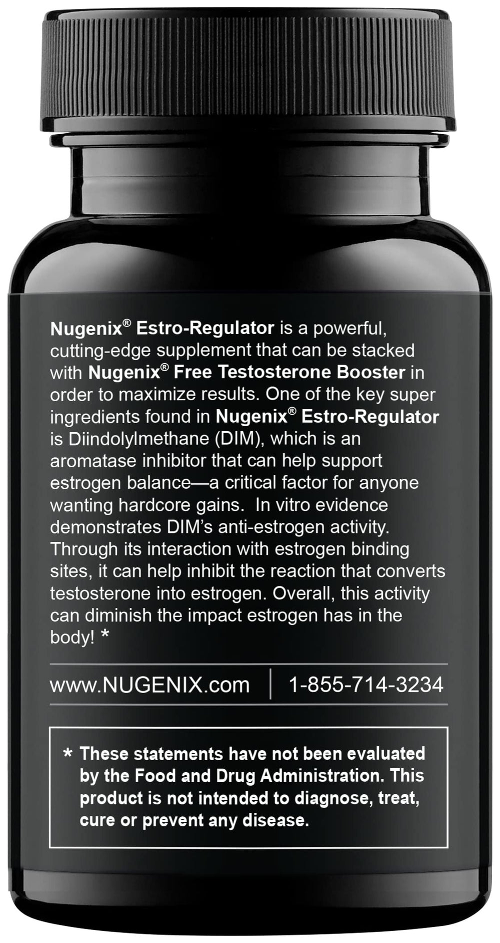 Nugenix Estro-Regulator capsules close-up emphasizing DIM based estrogen regulation