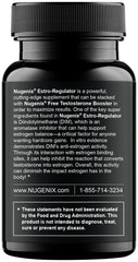 Nugenix Estro-Regulator capsules close-up emphasizing DIM based estrogen regulation