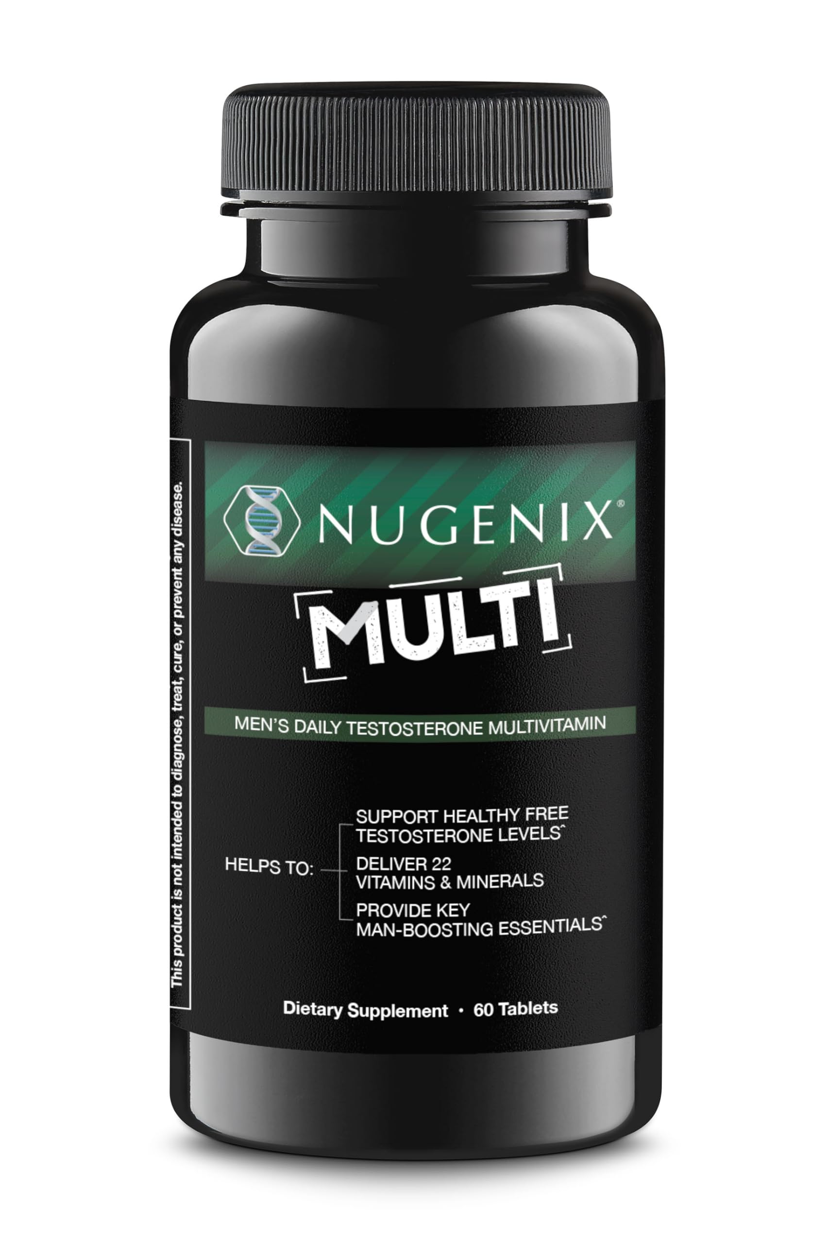 Nugenix multivitamin bottle shown for daily vitality support.