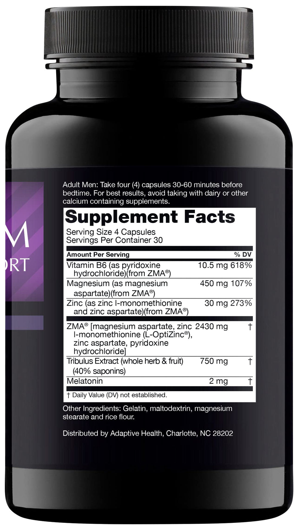 Close-up of Nugenix PM ZMA capsules highlighting a premium nighttime formula