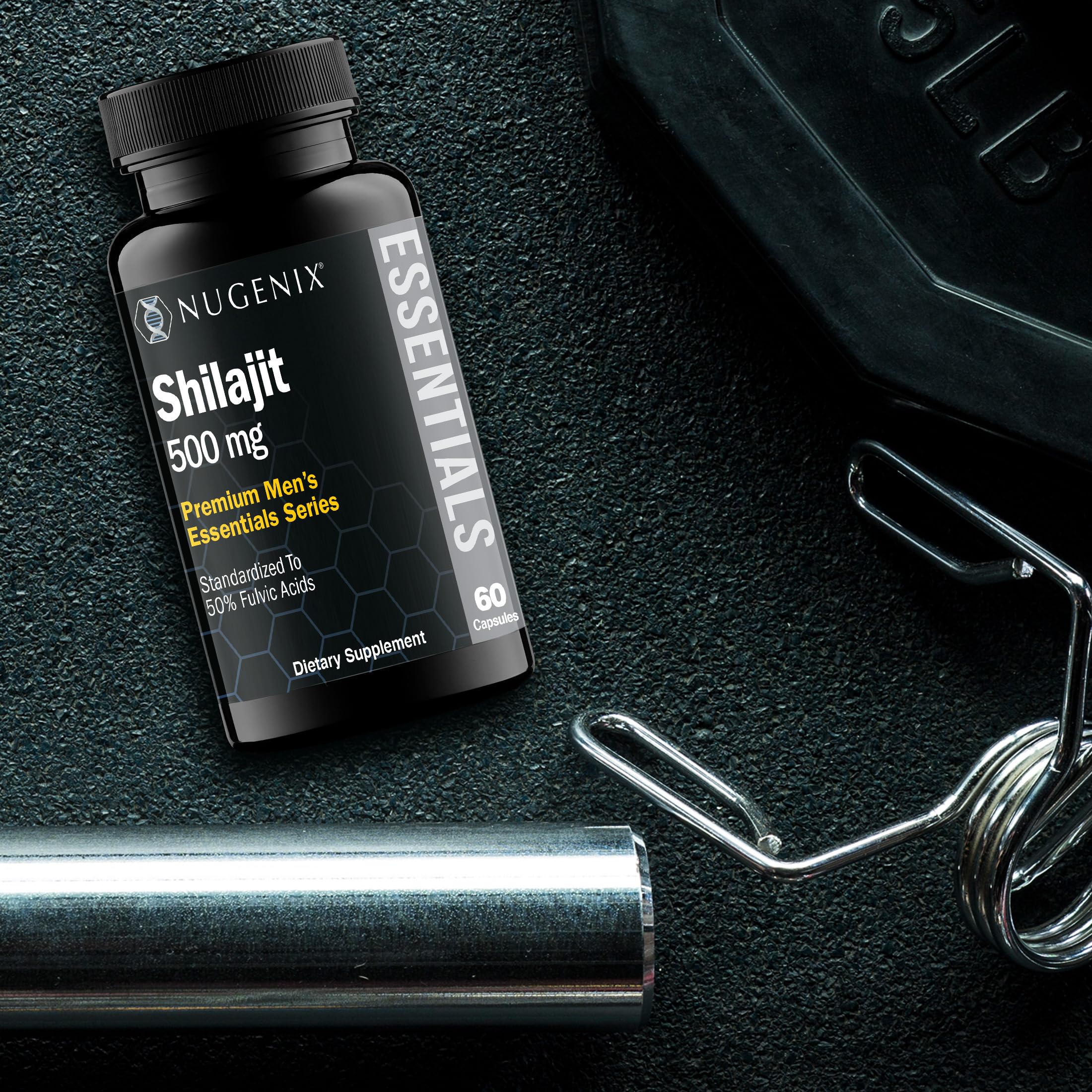 Nugenix Shilajit capsules used during routine to support focus and stamina