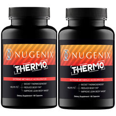 Nugenix Thermo bottle close-up featuring branding and design.