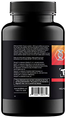 Nugenix Thermo-X bottle back reveals ingredients and directions for informed use.