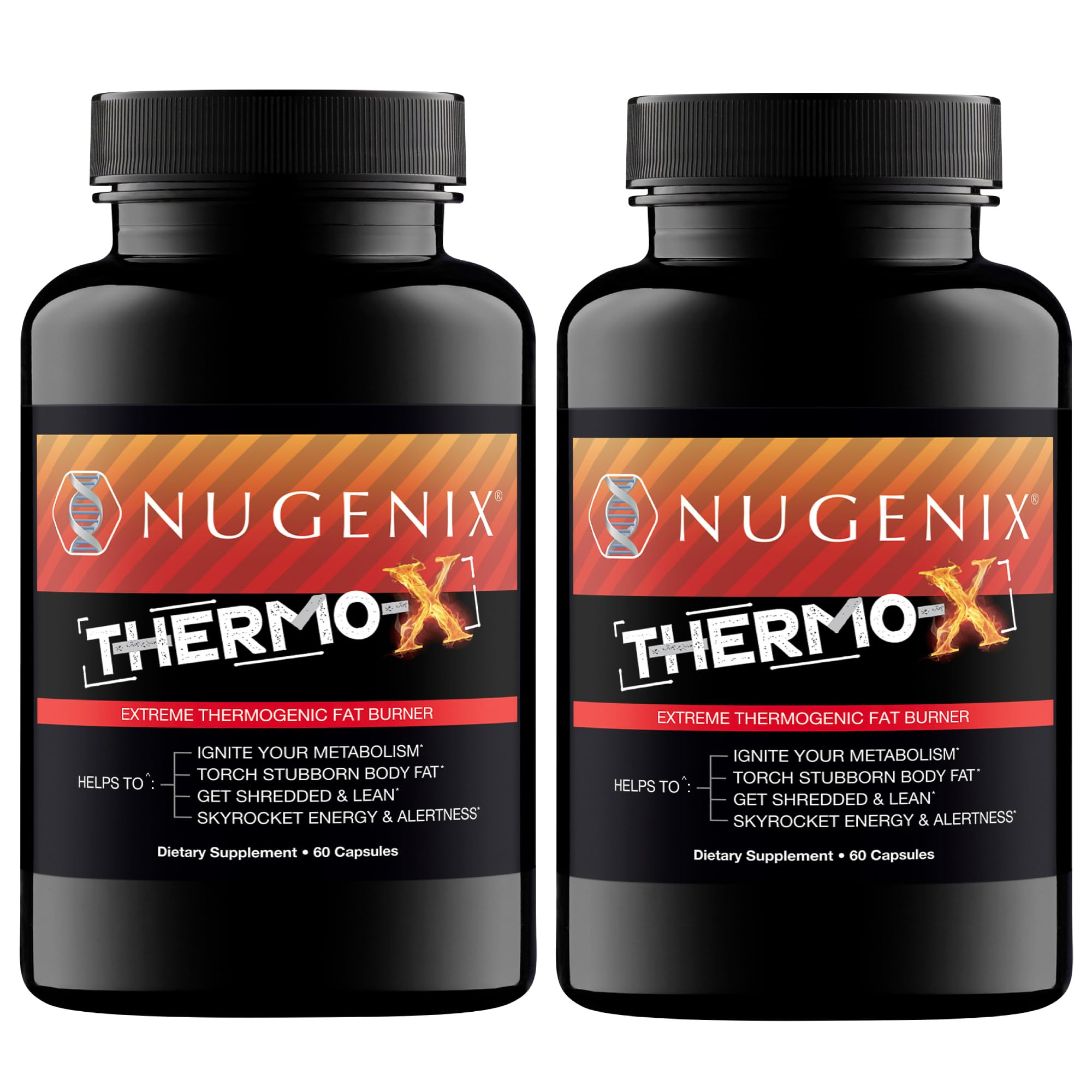 Nugenix Thermo-X bottle and label highlighting energy support