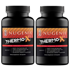 Nugenix Thermo-X bottle and label highlighting energy support