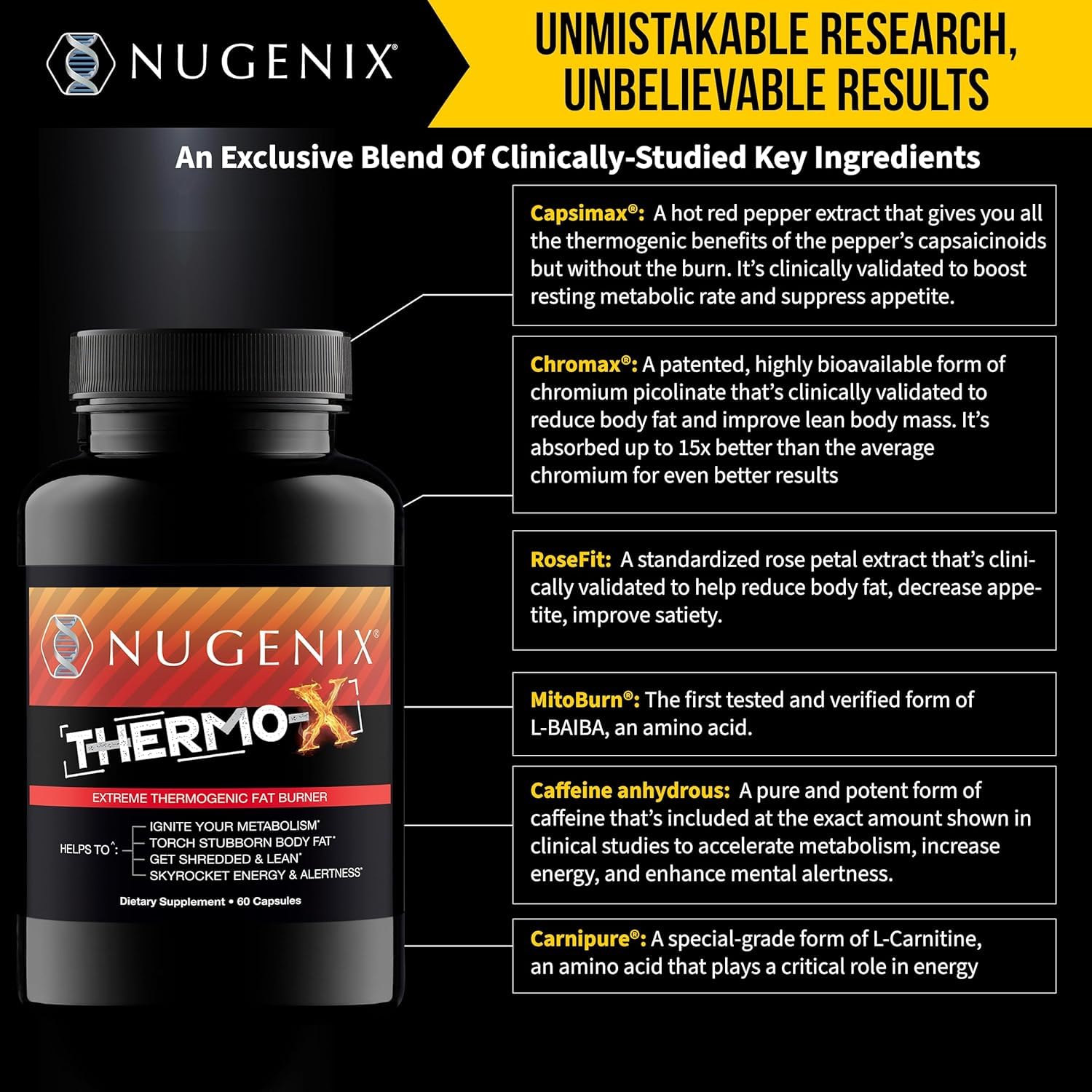 Nugenix Thermo-X Chromax detail emphasizes metabolic support.