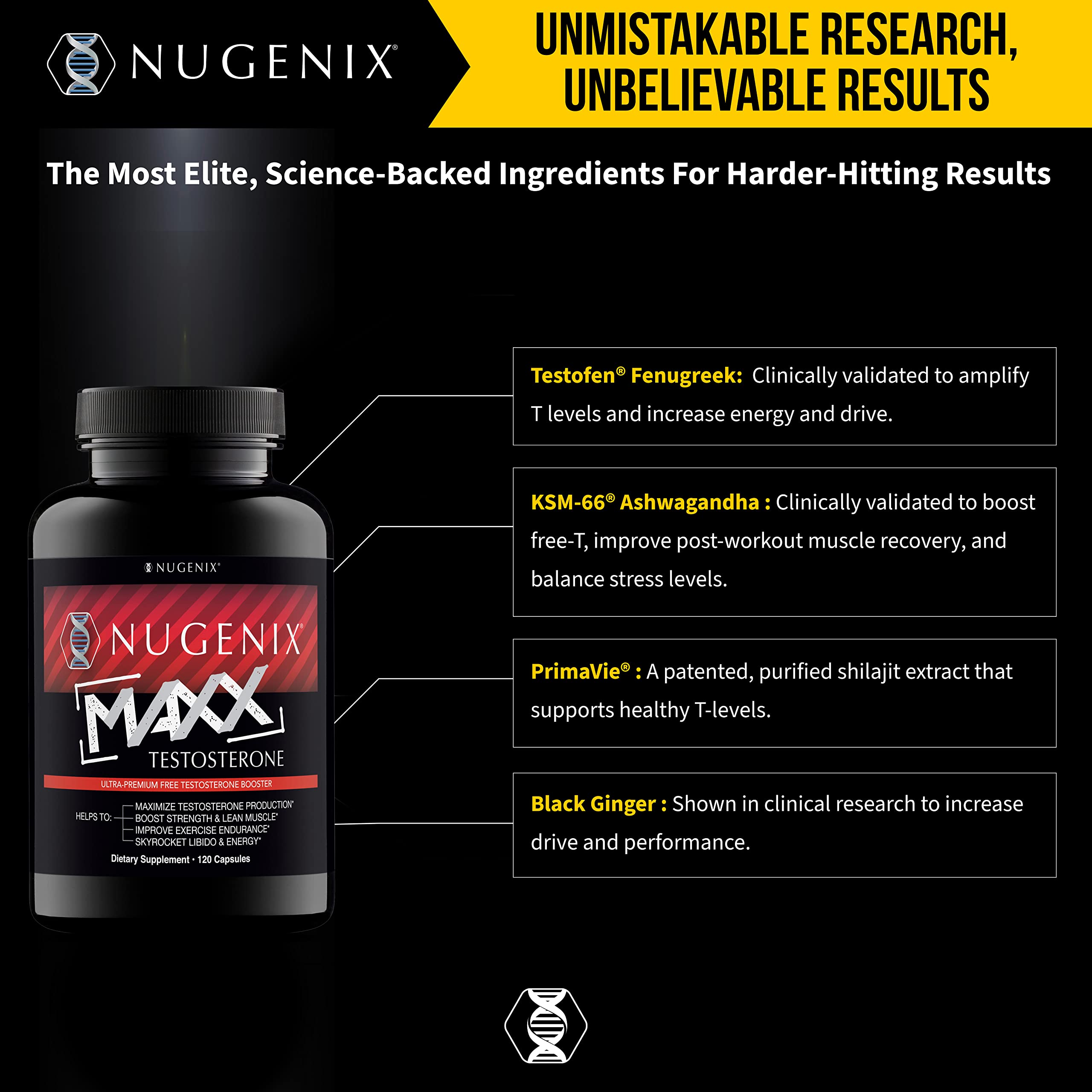 Nugenix Total-T Maxx pictured in gym setting with weights for workouts