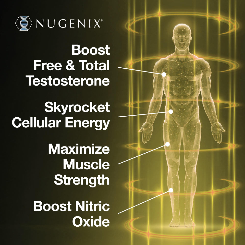 Nugenix Total-T2 ingredients Tesnor closeup highlights vitality-supporting natural extracts.