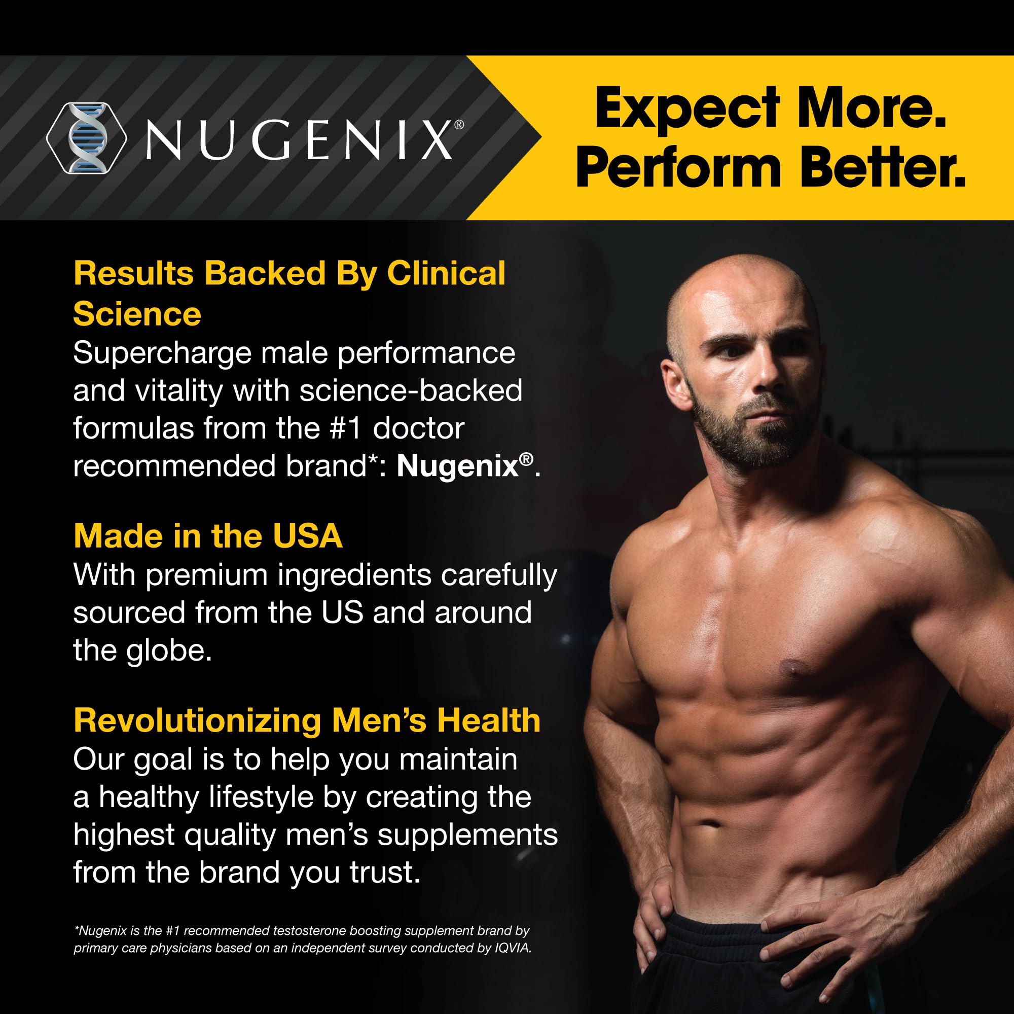 Nugenix Ultimate container top view for convenient daily dosing at hand